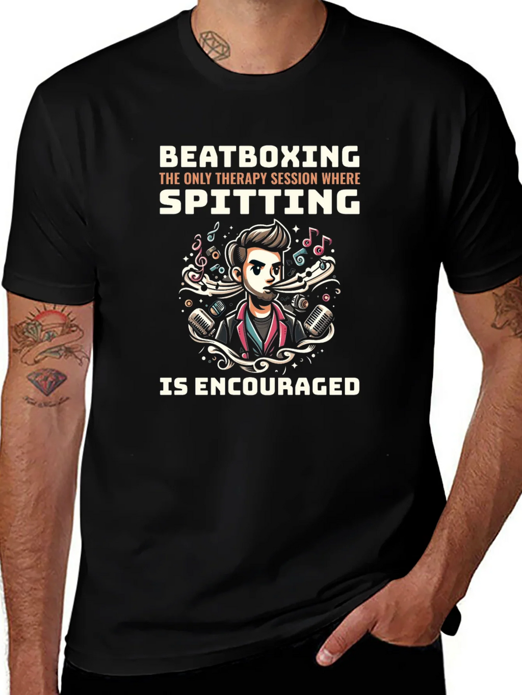 Beatboxing Therapy Session Graphic Tee product image 1