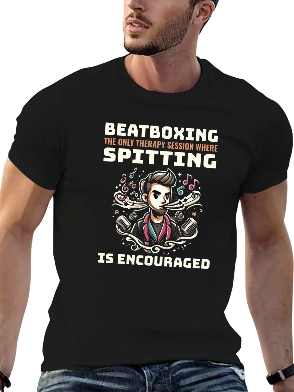 Beatboxing Therapy Session Graphic Tee product image 6