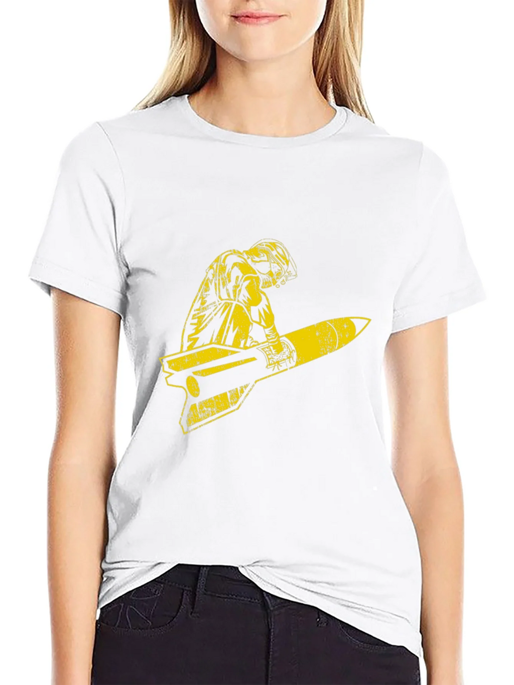 Retro Pilot Missile Ride Graphic T-Shirt product image 8