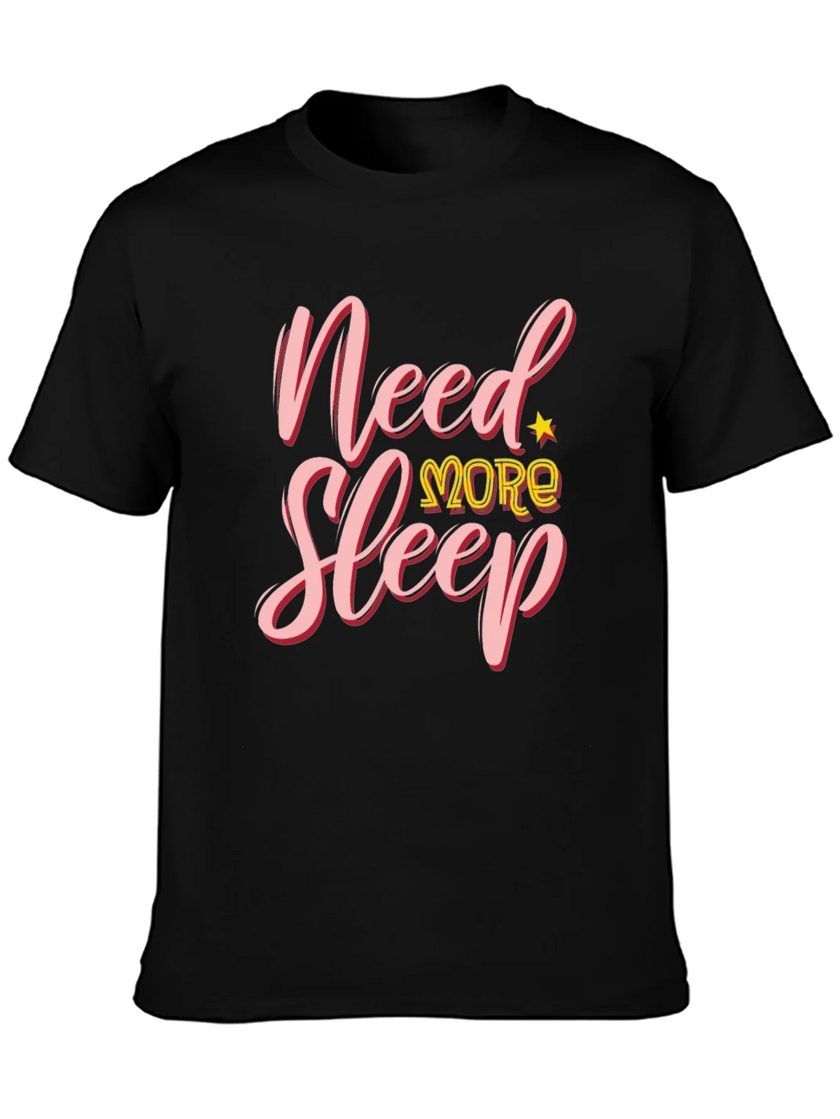Need More Sleep T-Shirt - Black Cotton Graphic Tee product image 3