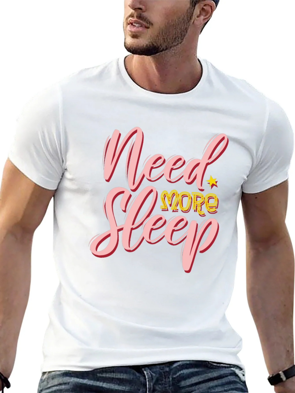 Need More Sleep T-Shirt - Black Cotton Graphic Tee product image 12