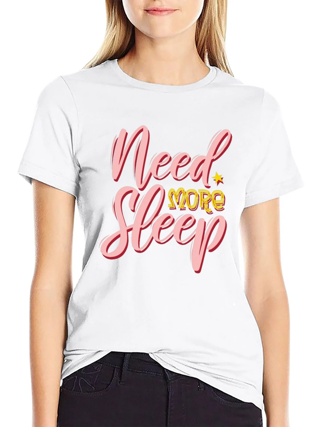 Need More Sleep T-Shirt - Black Cotton Graphic Tee product image 8