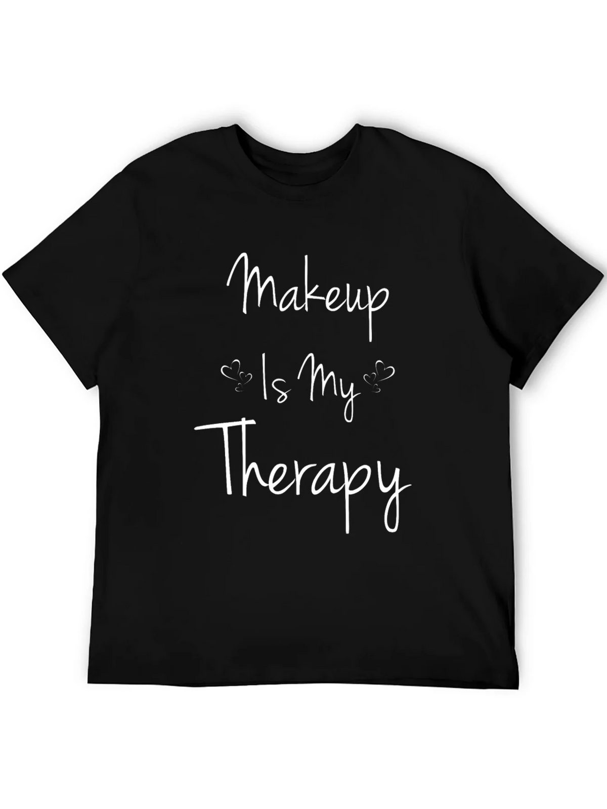 Makeup Is My Therapy Black Graphic T-Shirt product image 3