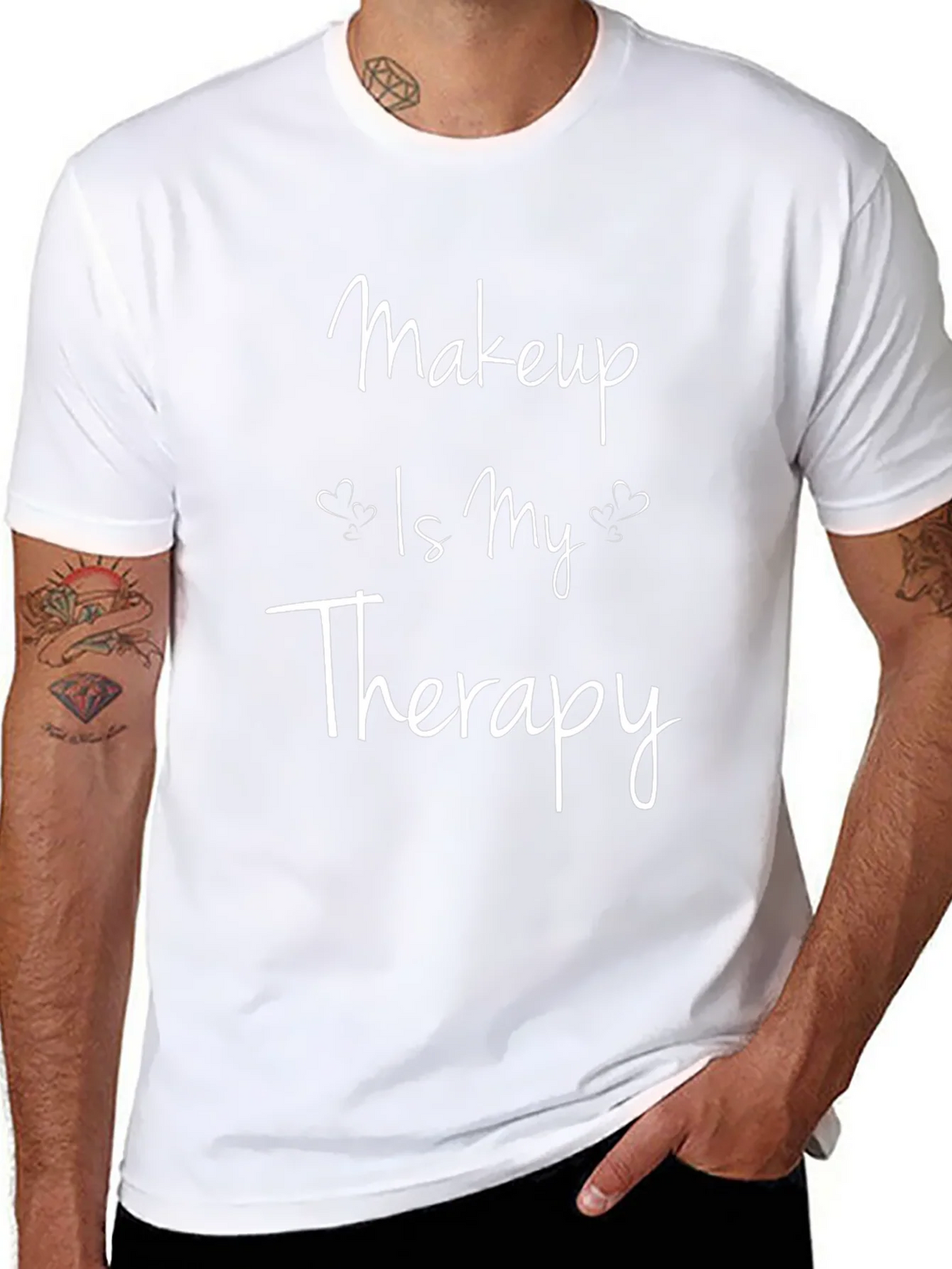 Makeup Is My Therapy Black Graphic T-Shirt product image 4