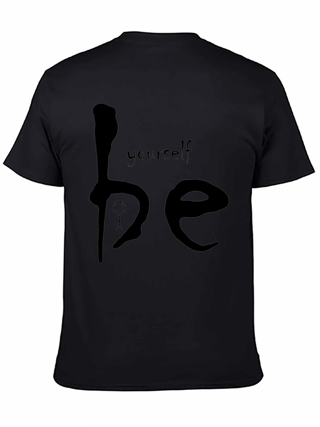 Be Yourself Graphic Tee - Black Cotton Casual Shirt product image 1