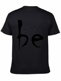 Be Yourself Graphic Tee - Black Cotton Casual Shirt product image 1