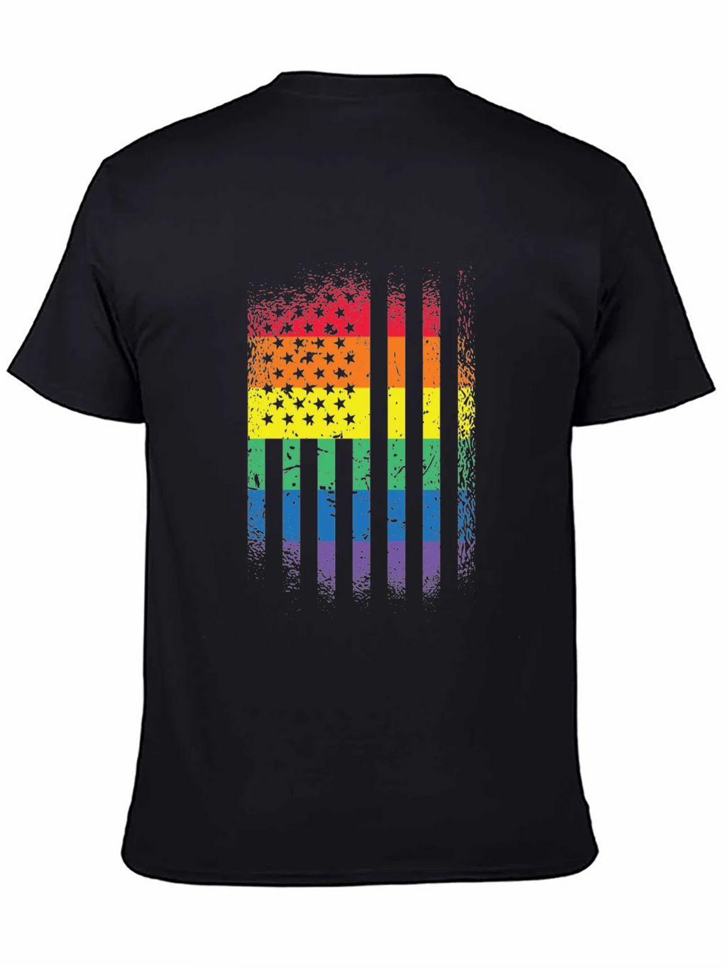 Rainbow Flag Stars Stripes T-Shirt product image 4