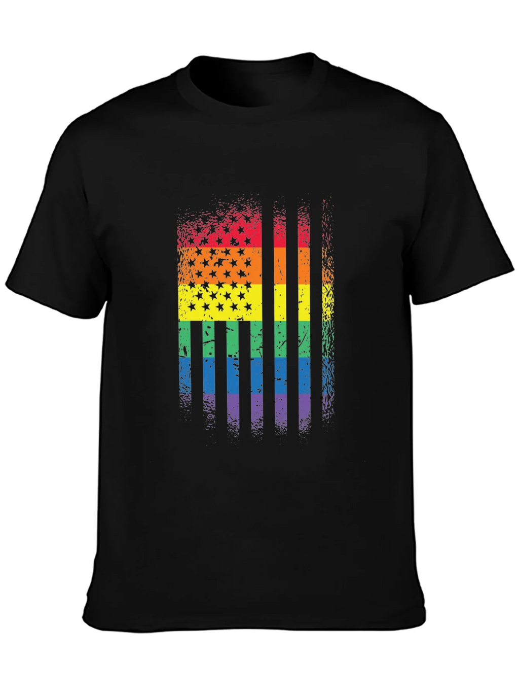Rainbow Flag Stars Stripes T-Shirt product image 3
