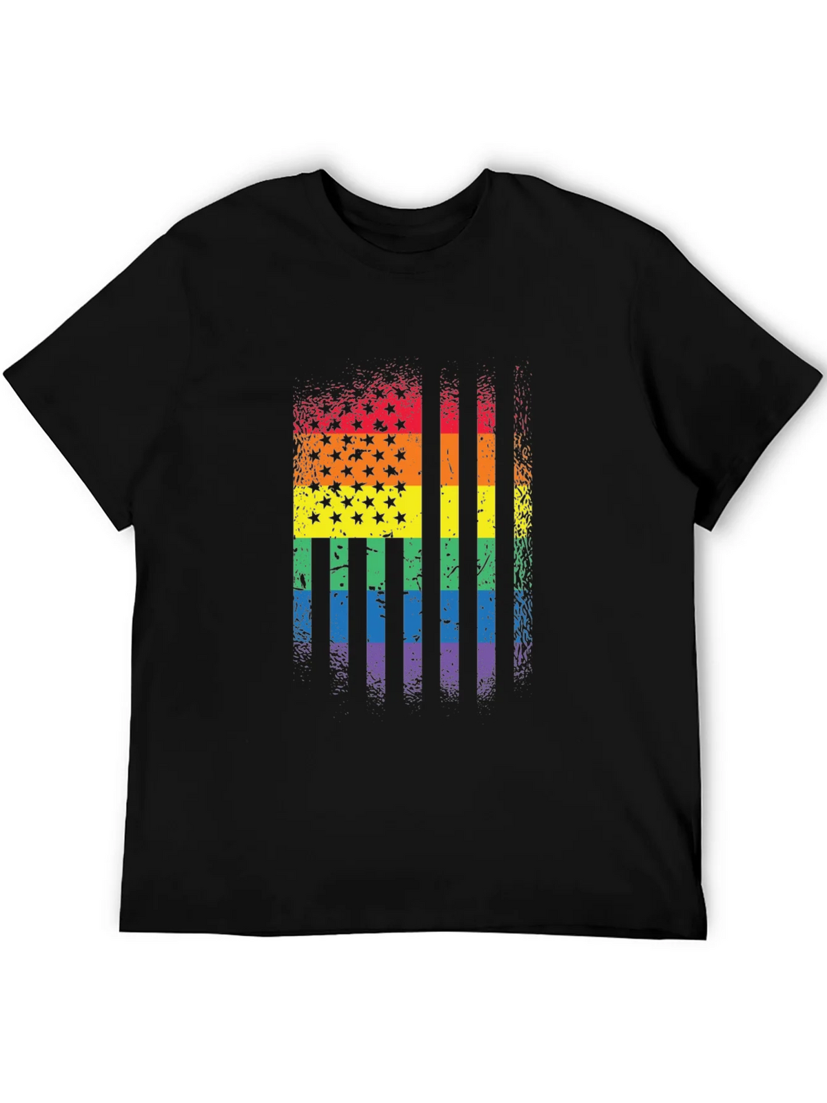 Rainbow Flag Stars Stripes T-Shirt product image 5