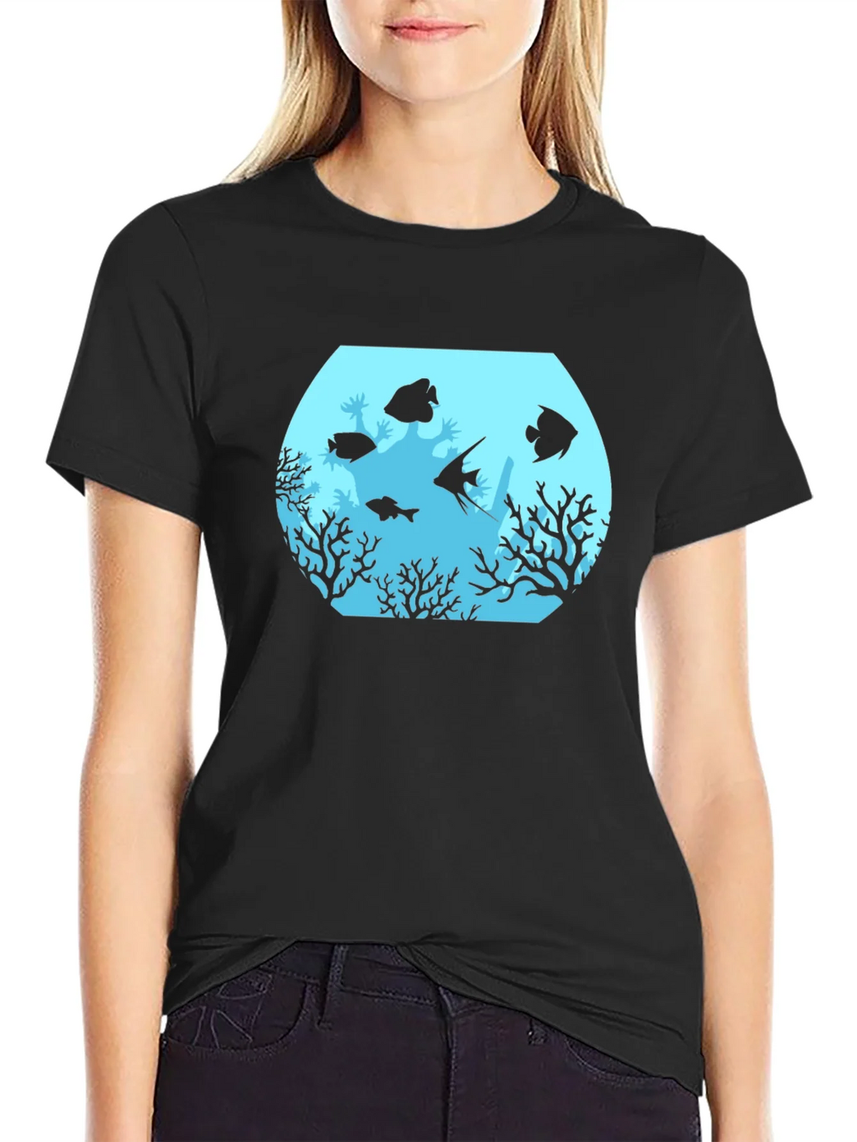 Aquarium Graphic Black T-Shirt product image 2