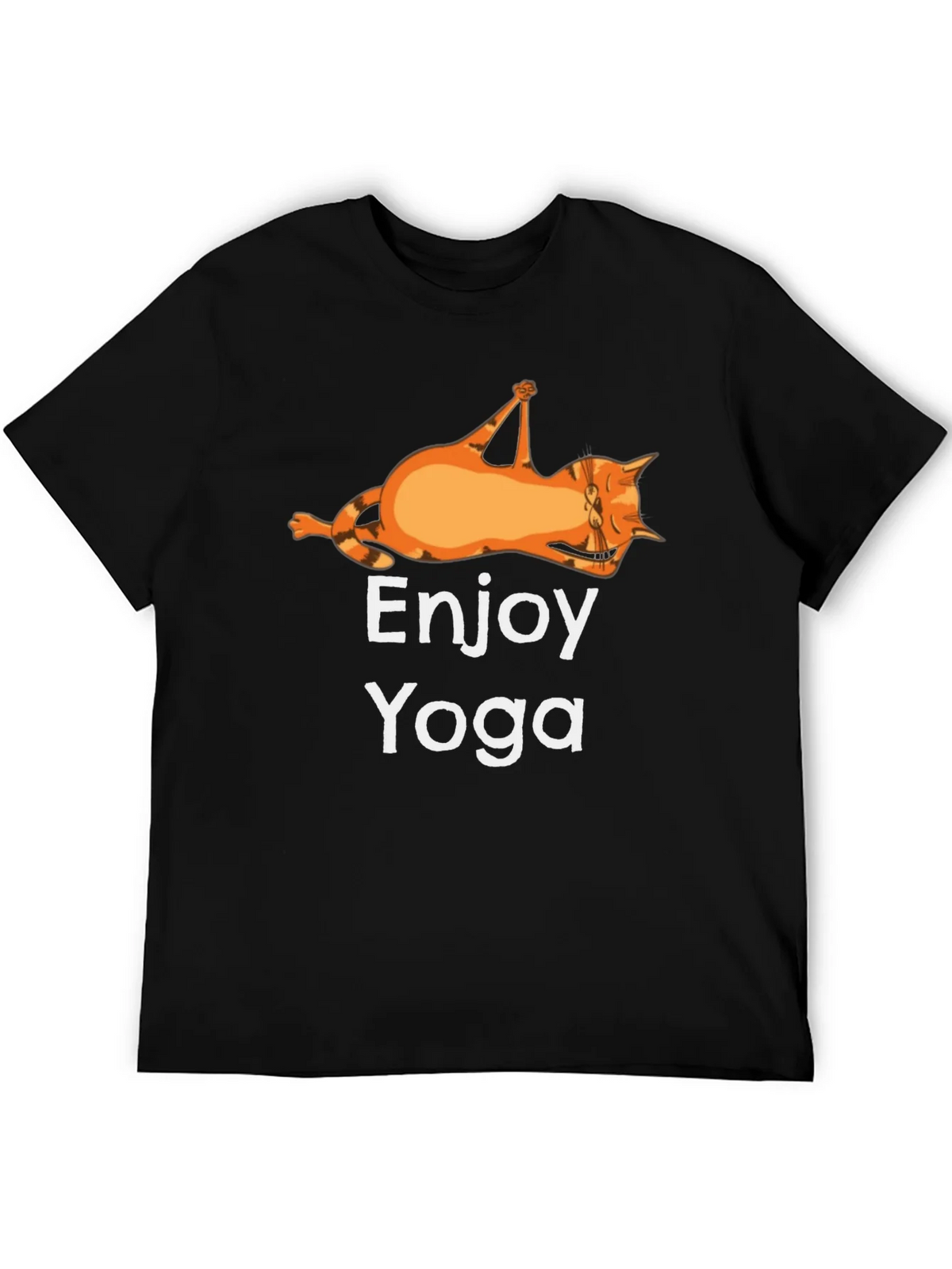 Enjoy Yoga Cat T-Shirt Funny Graphic Tee product image 3