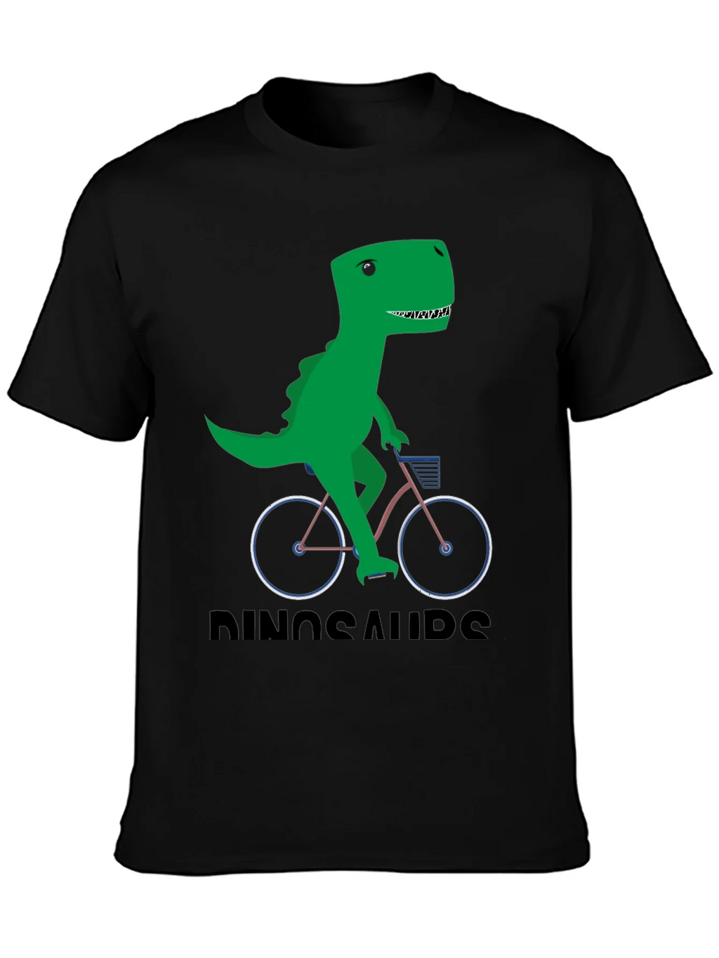 Dinosaur Riding Bike Graphic T-Shirt product image 3