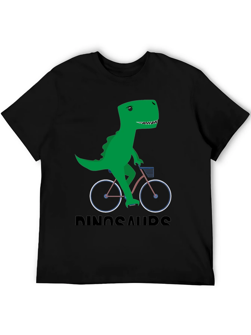Dinosaur Riding Bike Graphic T-Shirt product image 5