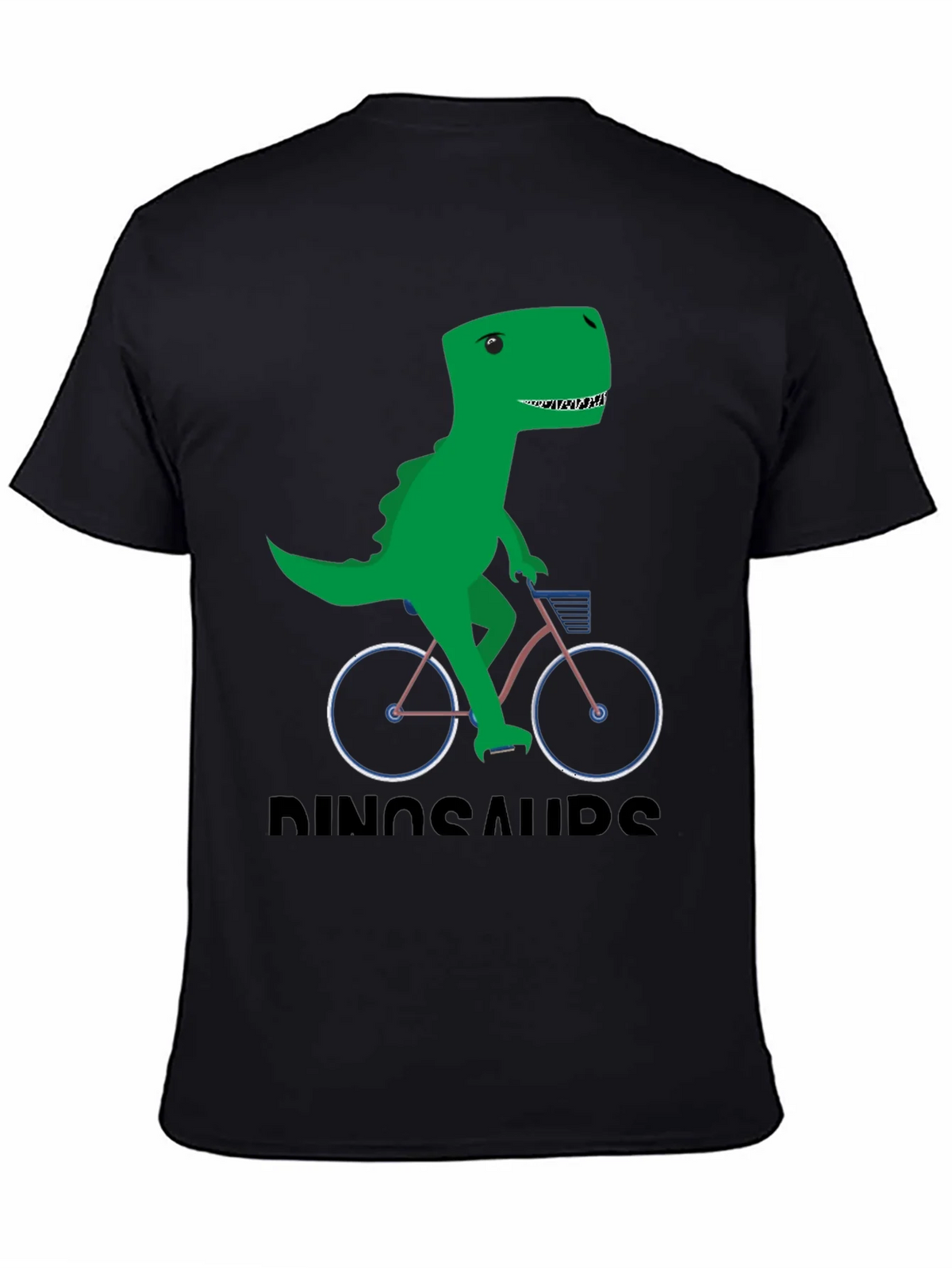 Dinosaur Riding Bike Graphic T-Shirt product image 4