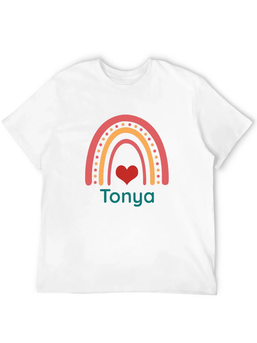 Personalized Rainbow Heart T-Shirt - Tonya product image 11