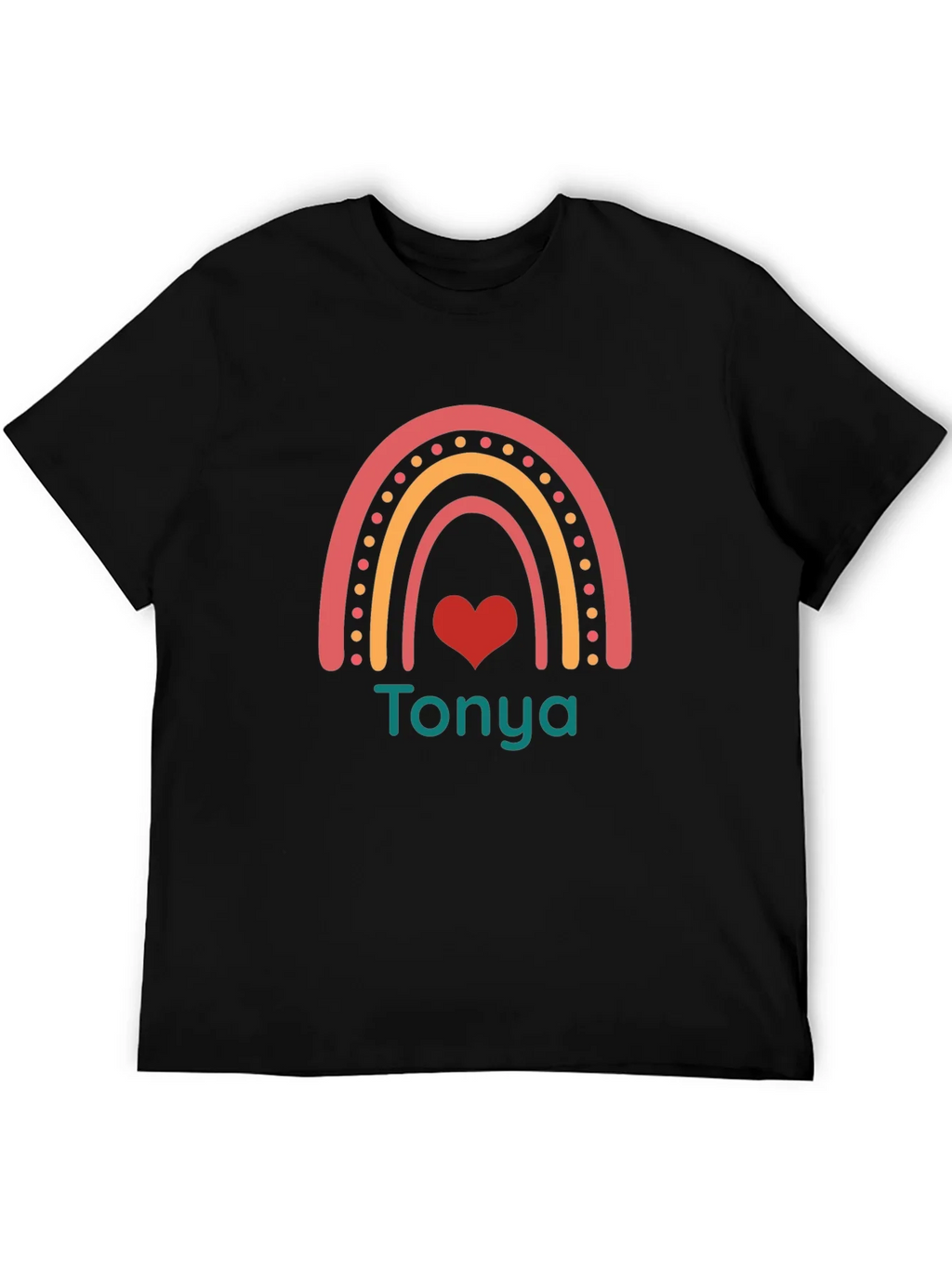 Personalized Rainbow Heart T-Shirt - Tonya product image 5