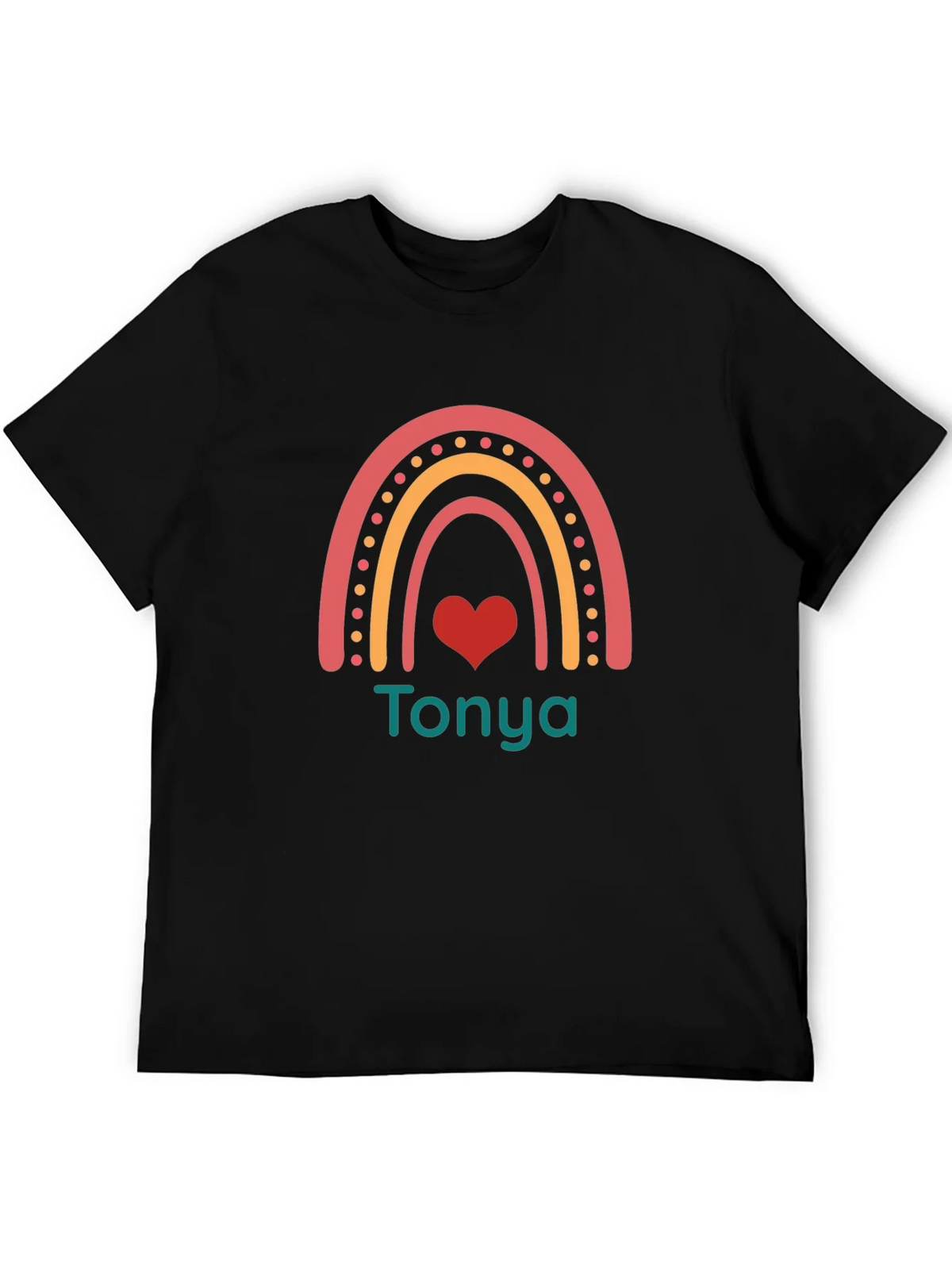 Personalized Rainbow Heart T-Shirt - Tonya product image 5