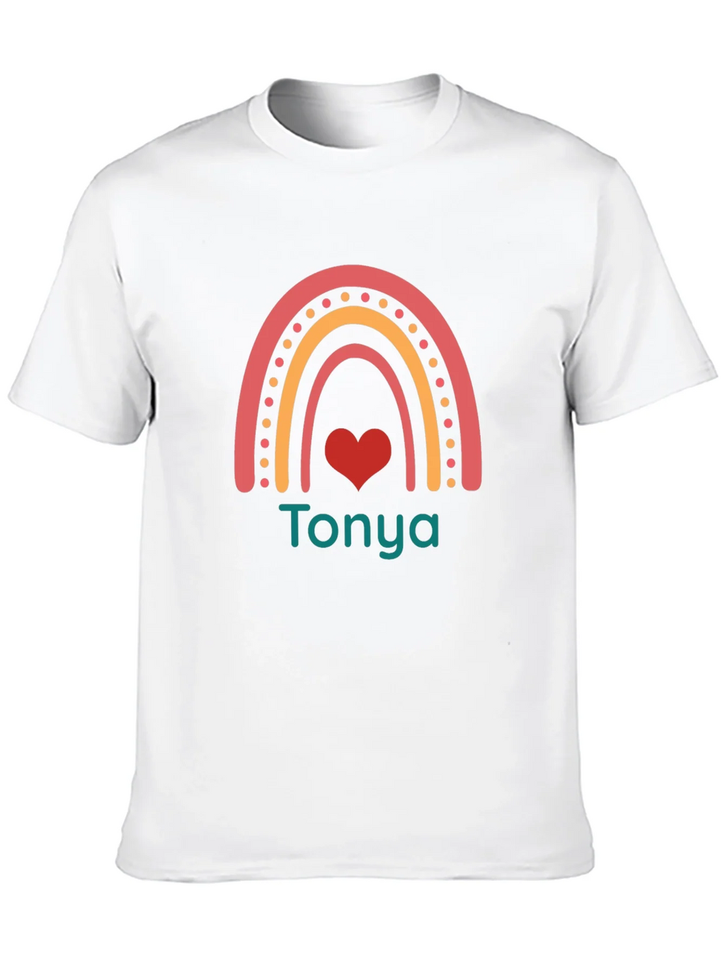Personalized Rainbow Heart T-Shirt - Tonya product image 9