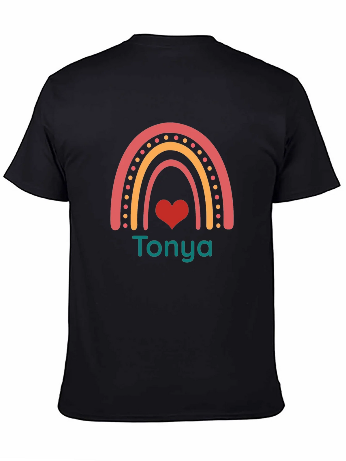 Personalized Rainbow Heart T-Shirt - Tonya product image 4
