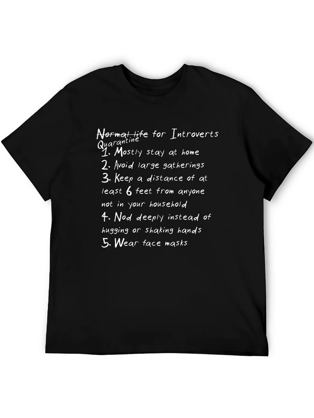 Introvert Quarantine Rules Graphic T-Shirt product image 5