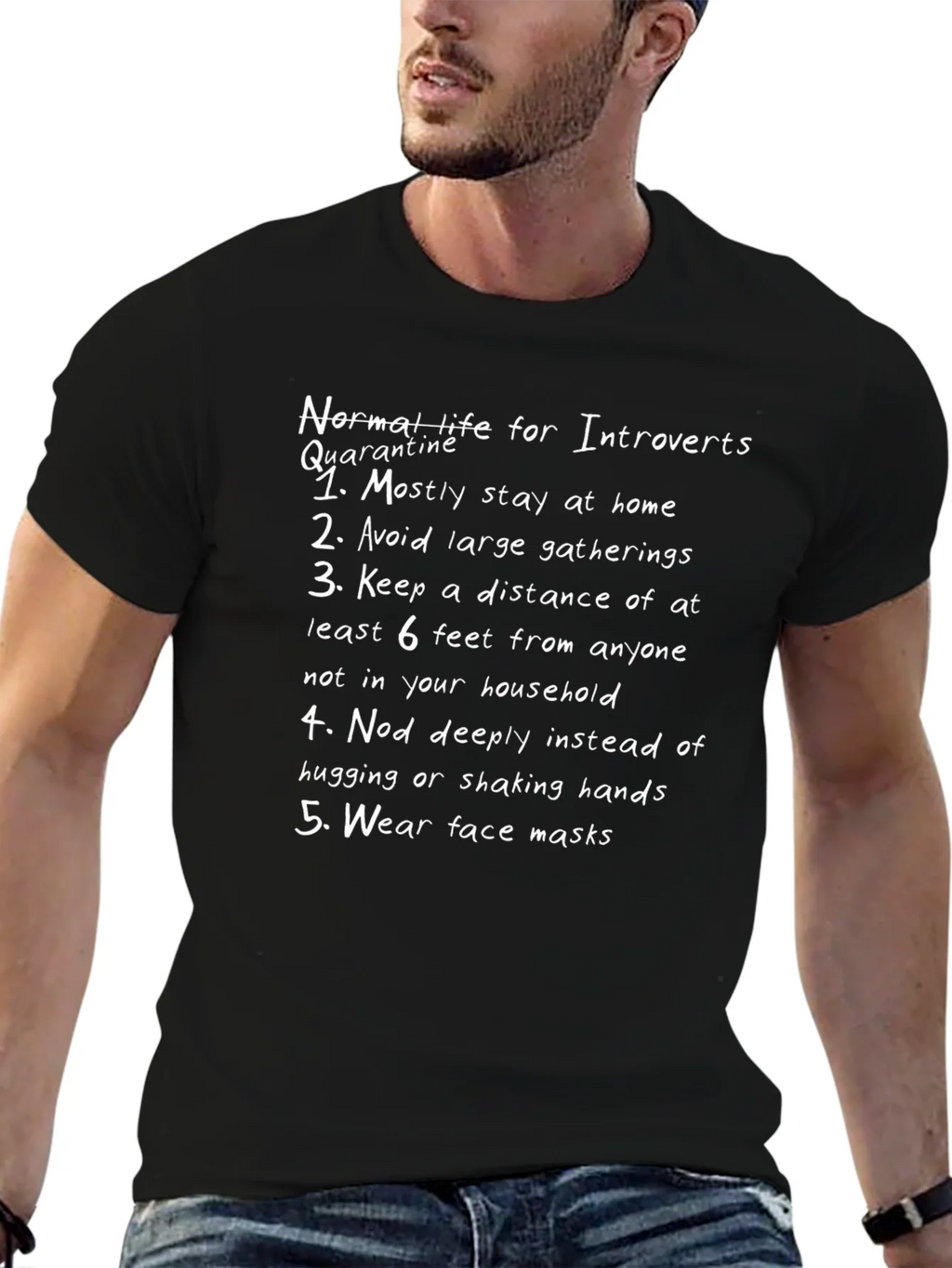 Introvert Quarantine Rules Graphic T-Shirt product image 6