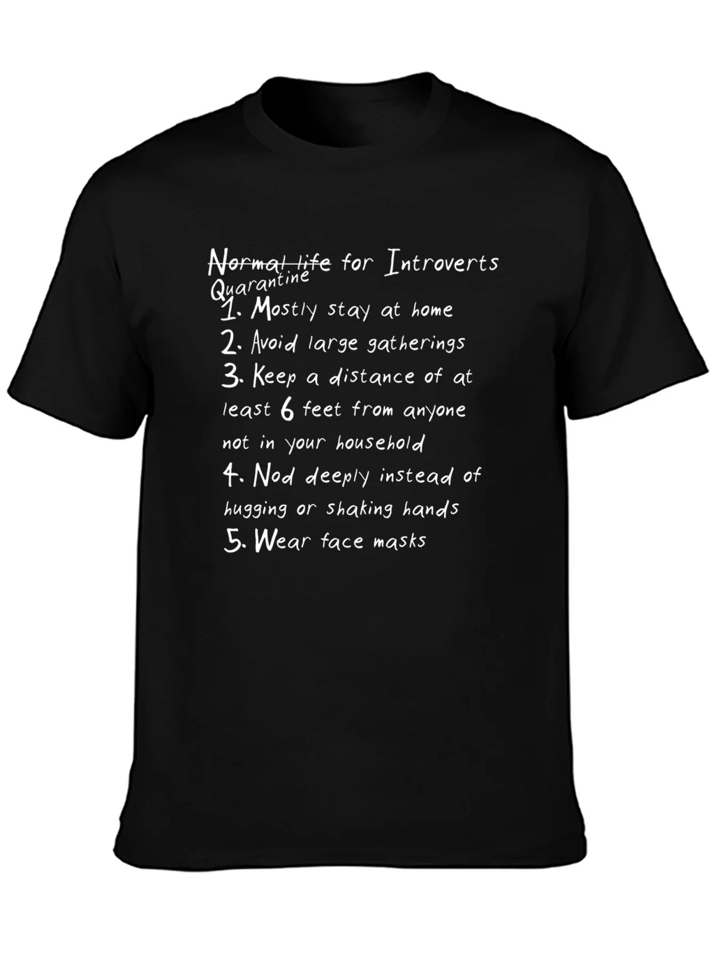 Introvert Quarantine Rules Graphic T-Shirt product image 3