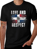 Dominican Republic Pride T-Shirt - Love and Respect Flag Tee product image 1