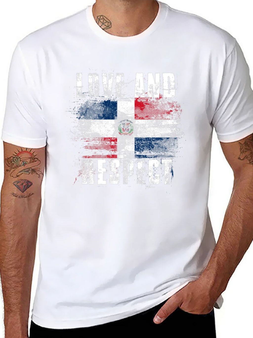 Dominican Republic Pride T-Shirt - Love and Respect Flag Tee product image 7