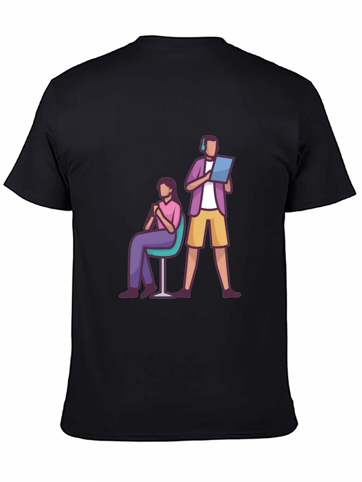 Teamwork Graphic T-Shirt - Black Casual Tee product image 4