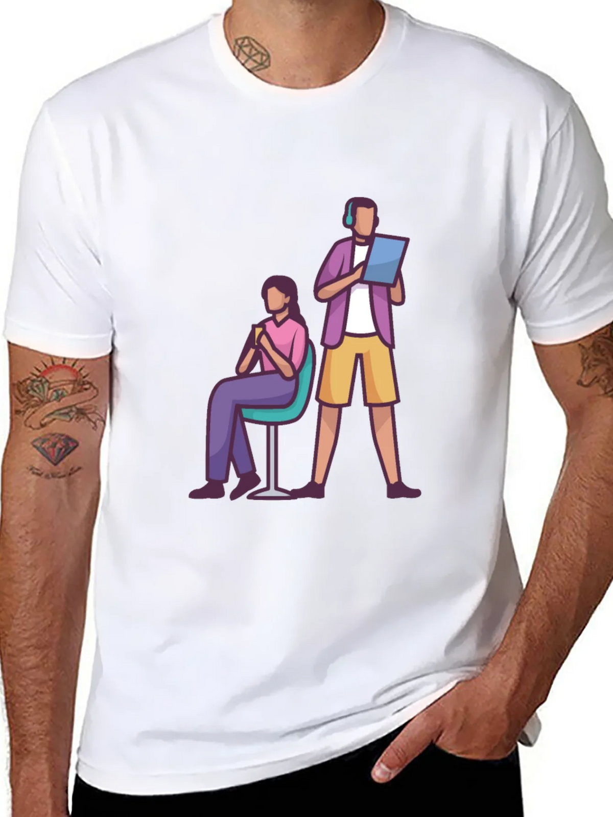 Teamwork Graphic T-Shirt - Black Casual Tee product image 7