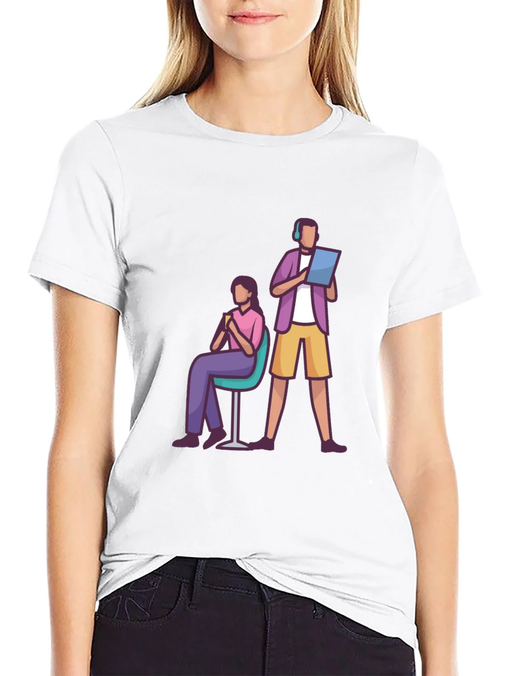 Teamwork Graphic T-Shirt - Black Casual Tee product image 8