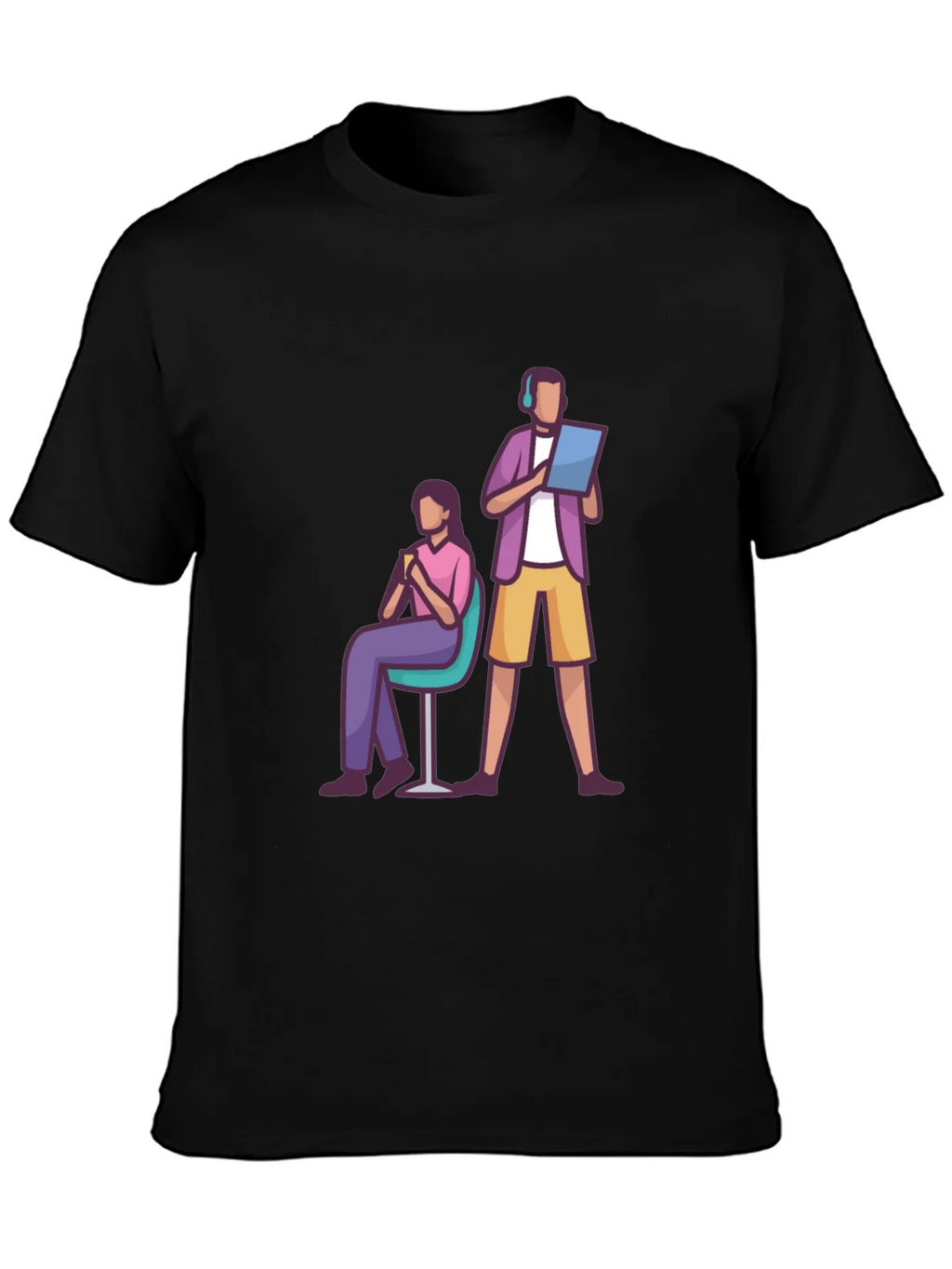 Teamwork Graphic T-Shirt - Black Casual Tee product image 3