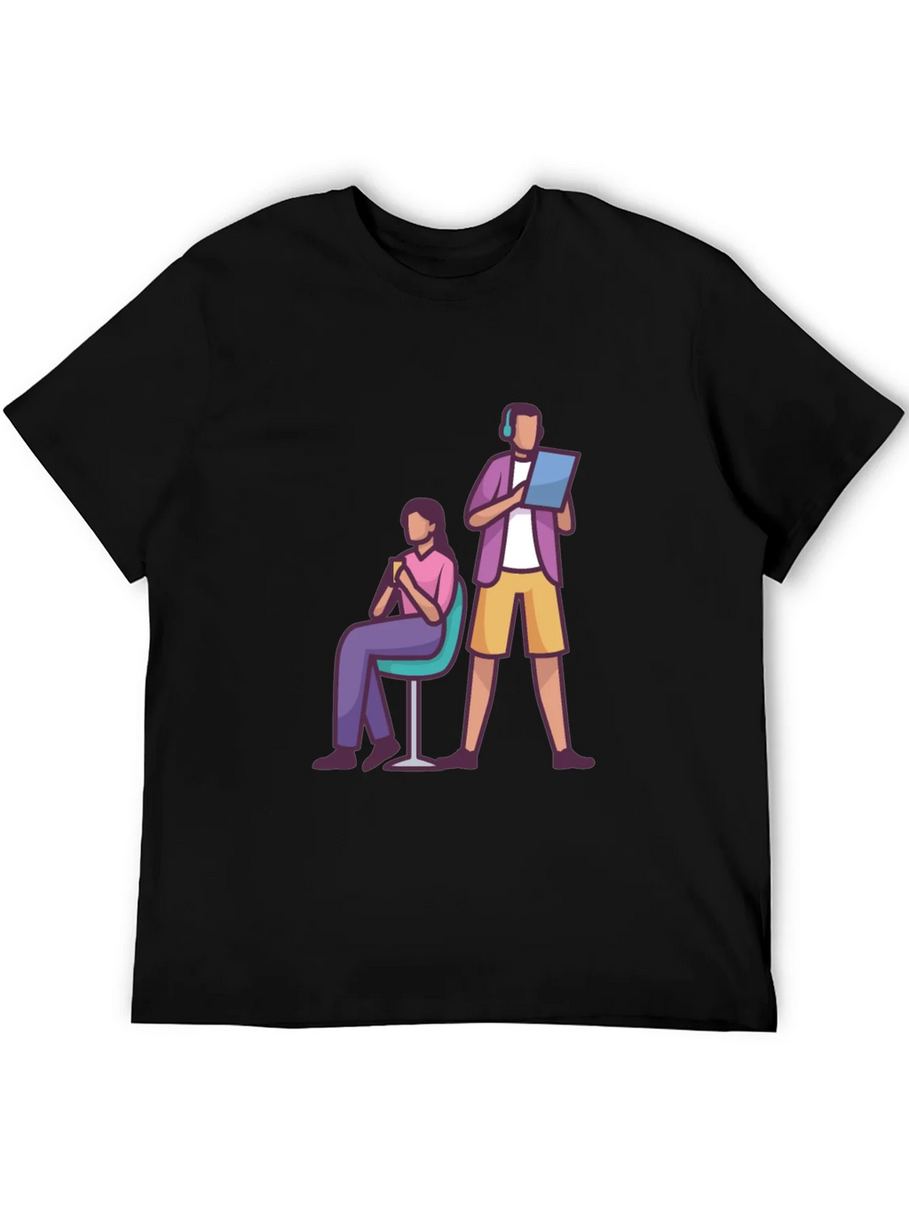 Teamwork Graphic T-Shirt - Black Casual Tee product image 5