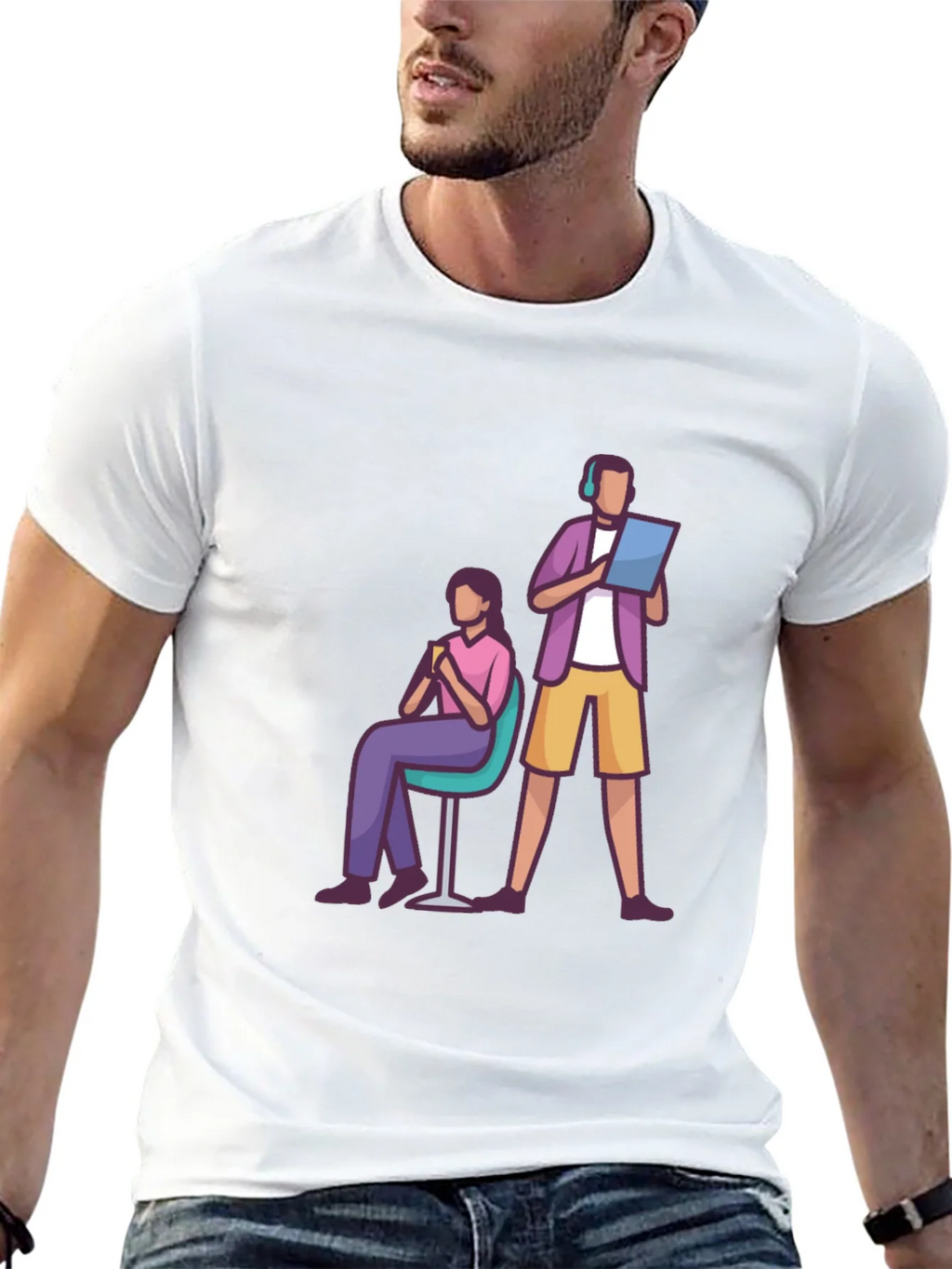 Teamwork Graphic T-Shirt - Black Casual Tee product image 12