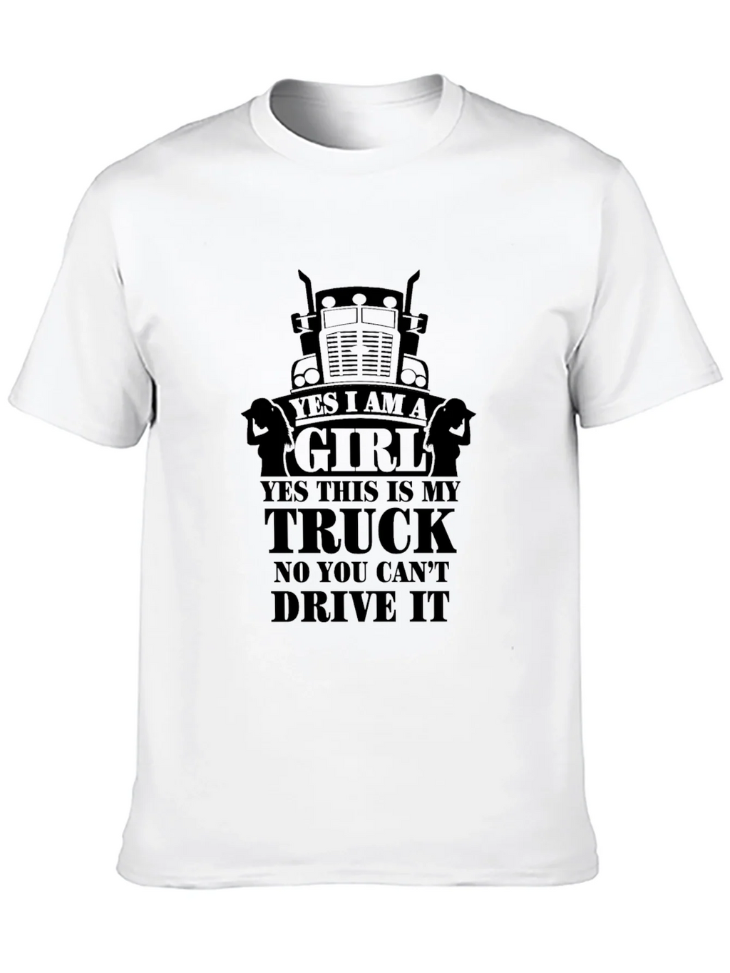 Yes I am a Girl Trucker T-Shirt product image 9