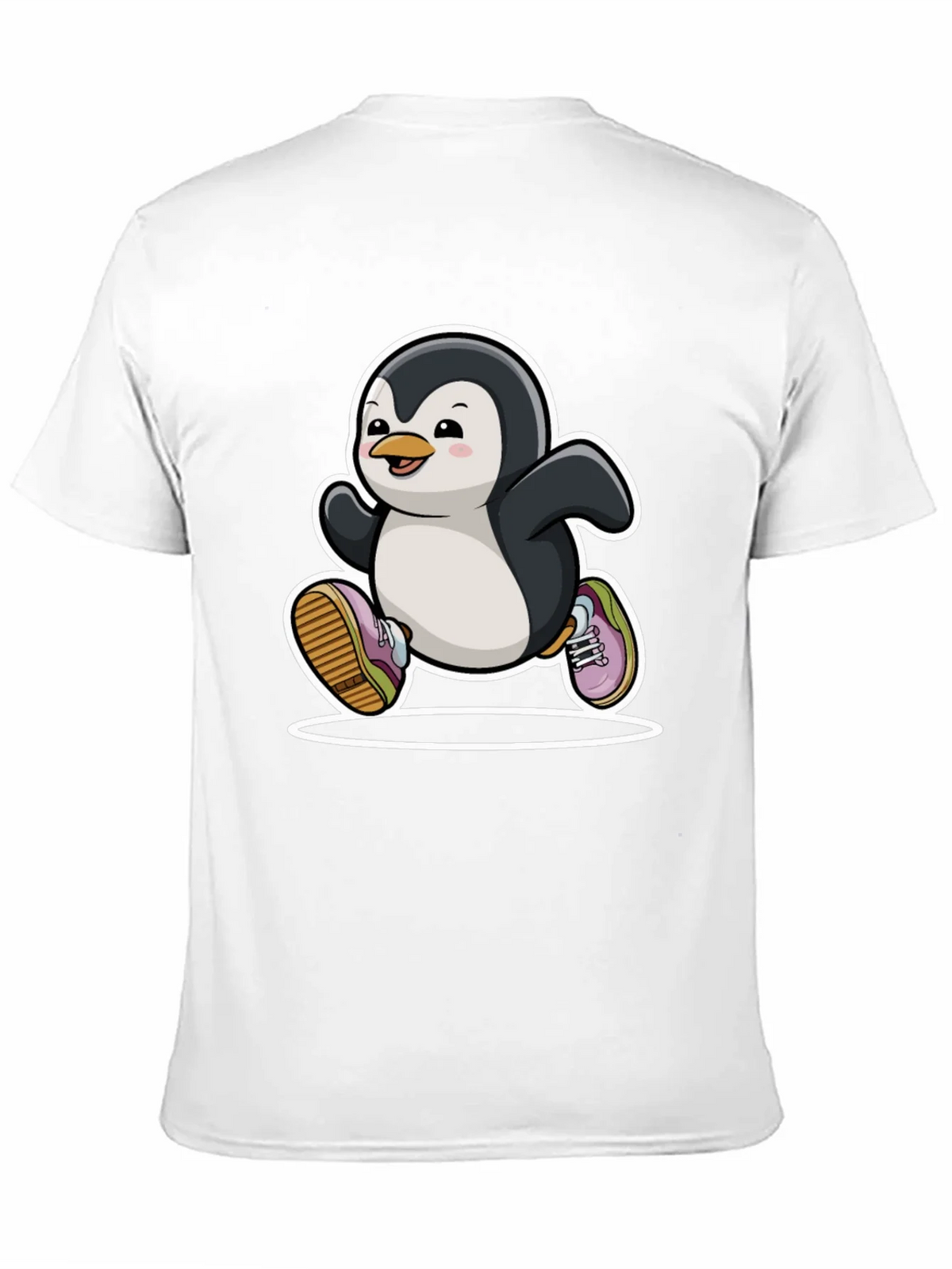 Running Penguin Graphic Tee - Black Cotton Casual Shirt product image 10
