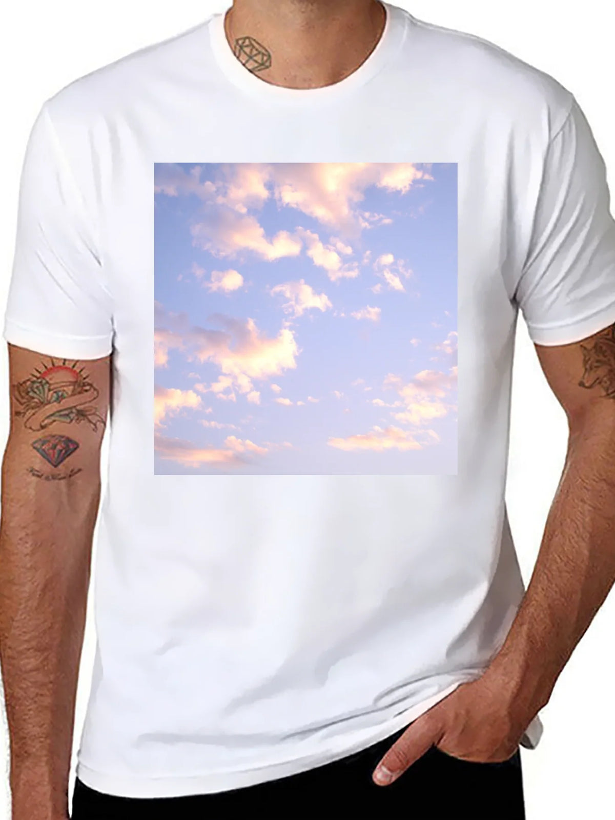 Cloudscape Graphic Tee - Black Cotton Blend product image 7