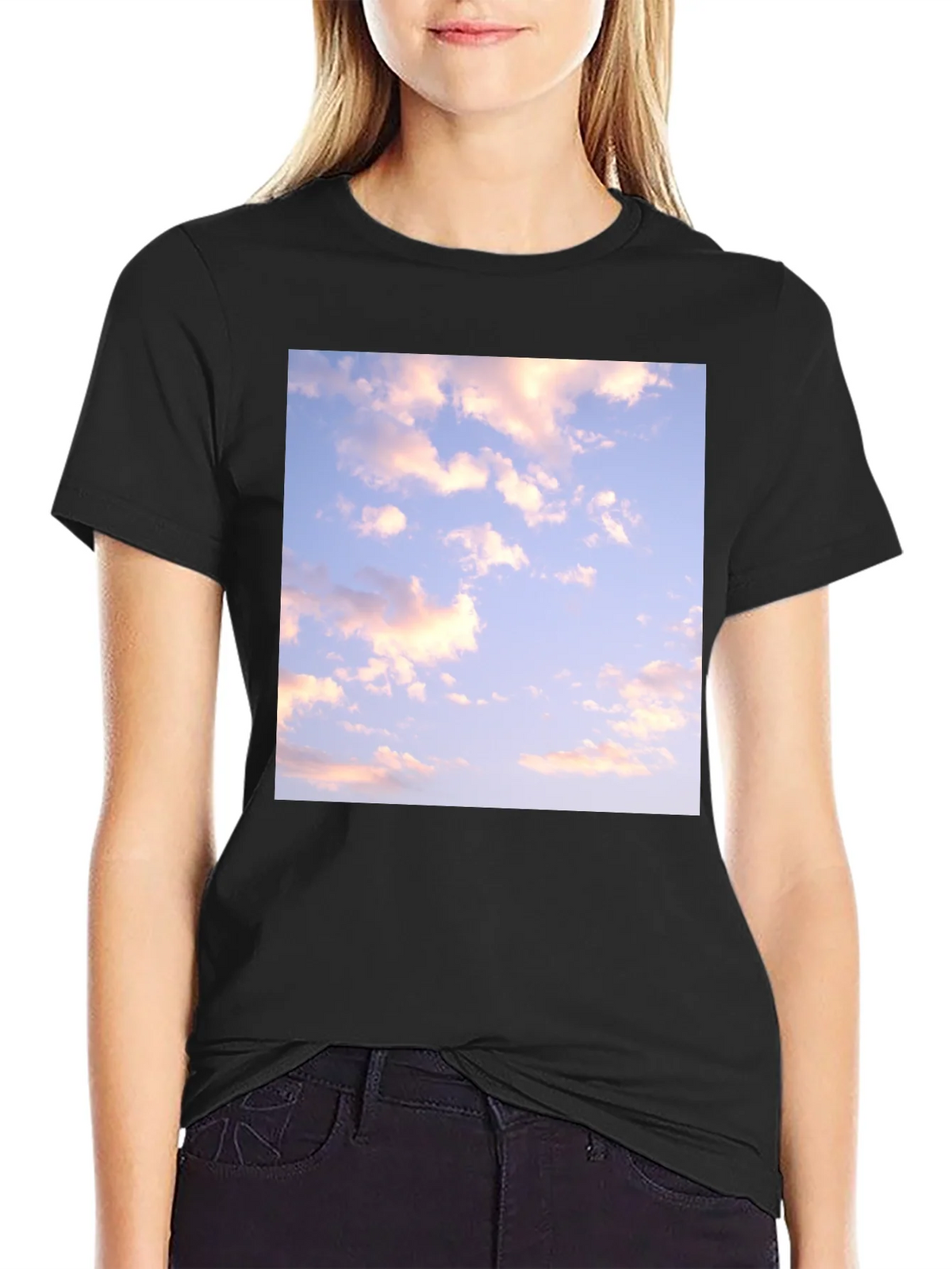 Cloudscape Graphic Tee - Black Cotton Blend product image 2