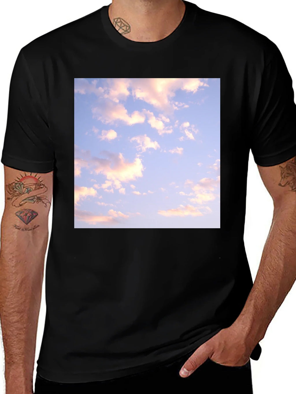 Cloudscape Graphic Tee - Black Cotton Blend product image 1