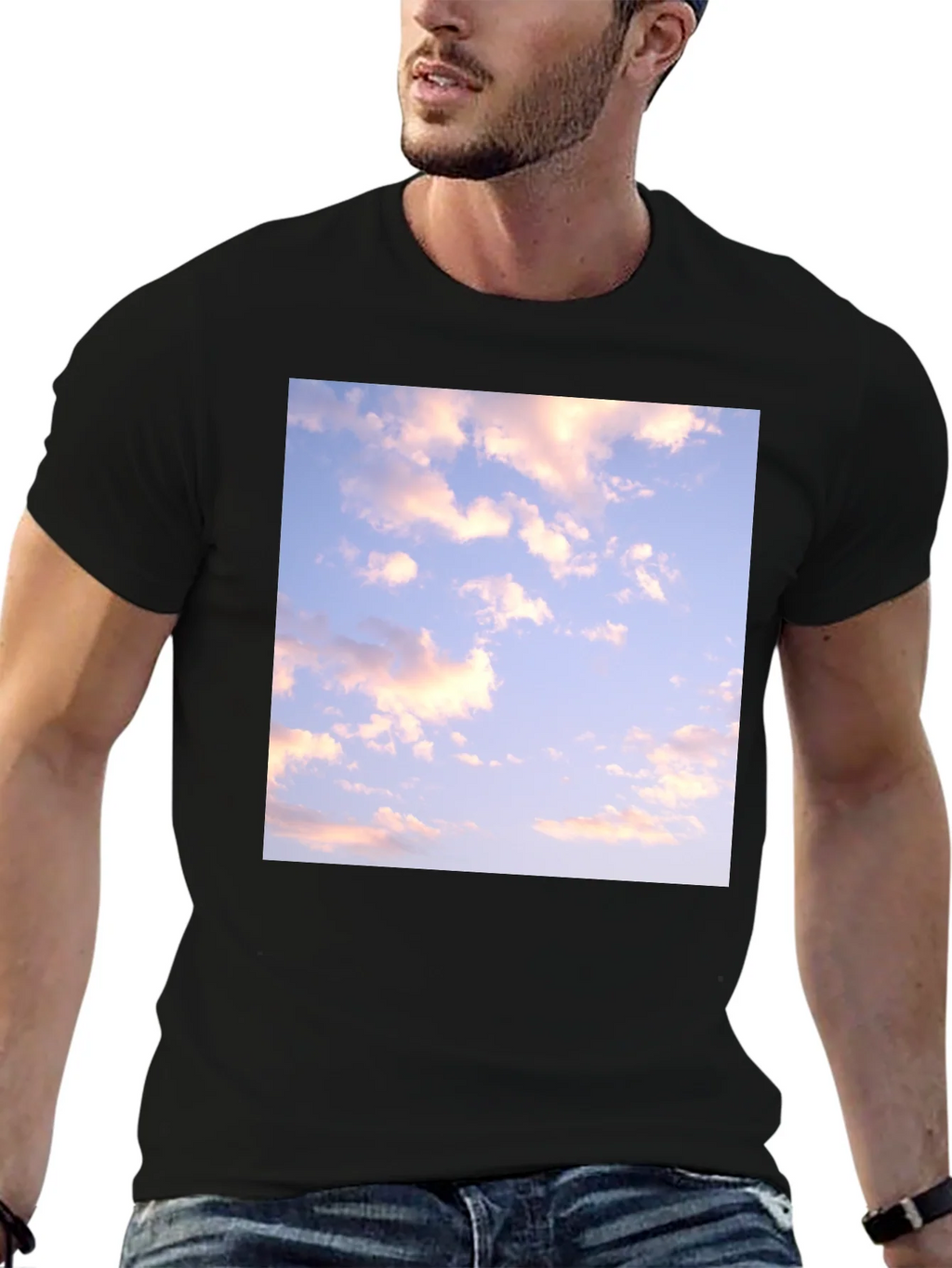 Cloudscape Graphic Tee - Black Cotton Blend product image 6