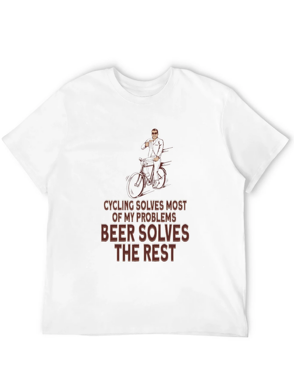 Cycling & Beer T-Shirt - Solves Problems Graphic Tee product image 11