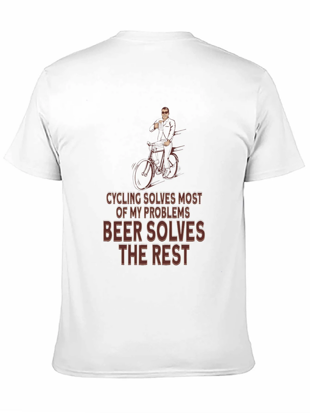 Cycling & Beer T-Shirt - Solves Problems Graphic Tee product image 10