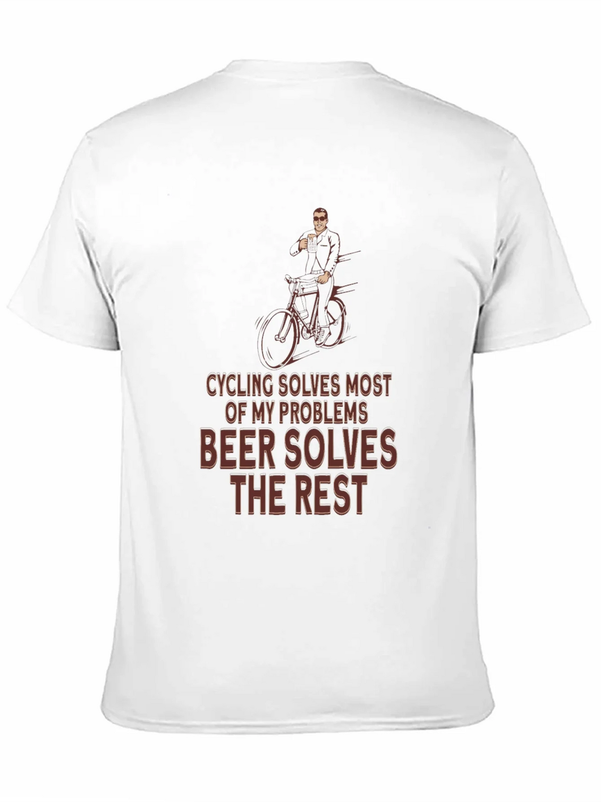 Cycling & Beer T-Shirt - Solves Problems Graphic Tee product image 10