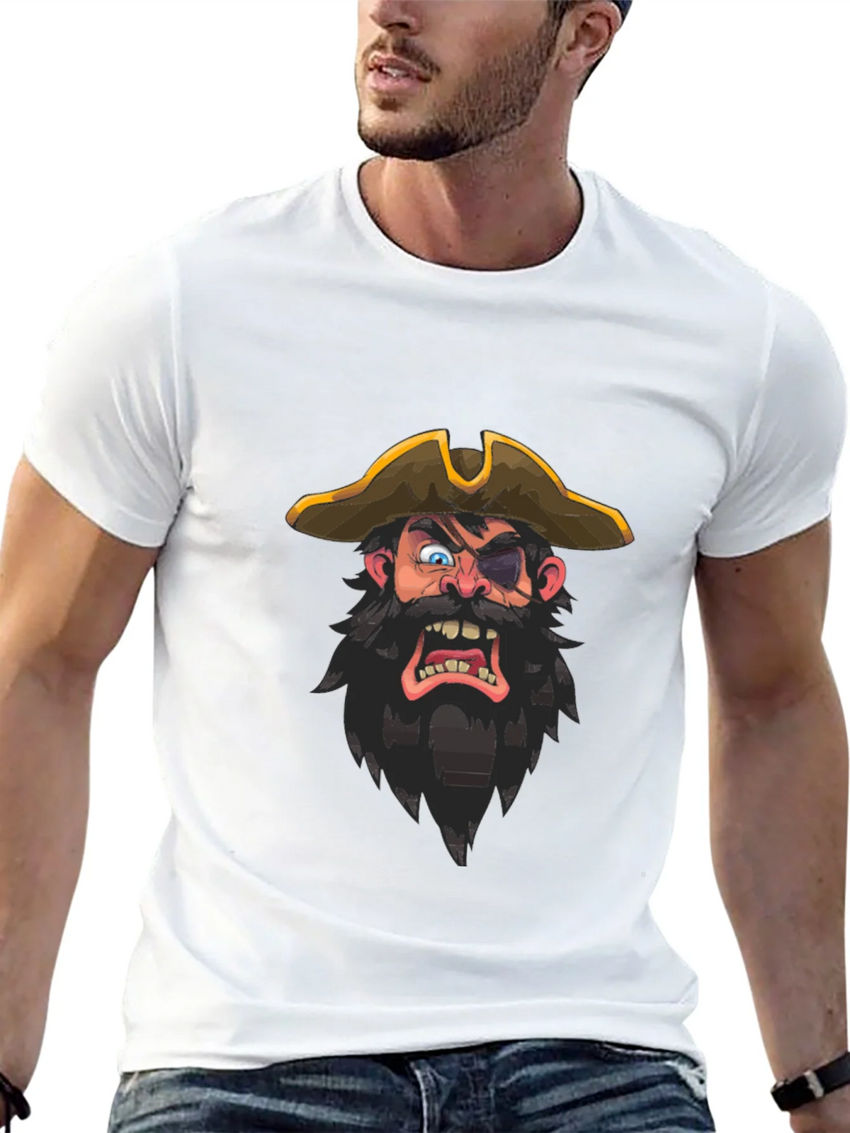 Pirate Graphic Tee - Mens Black T-Shirt product image 7