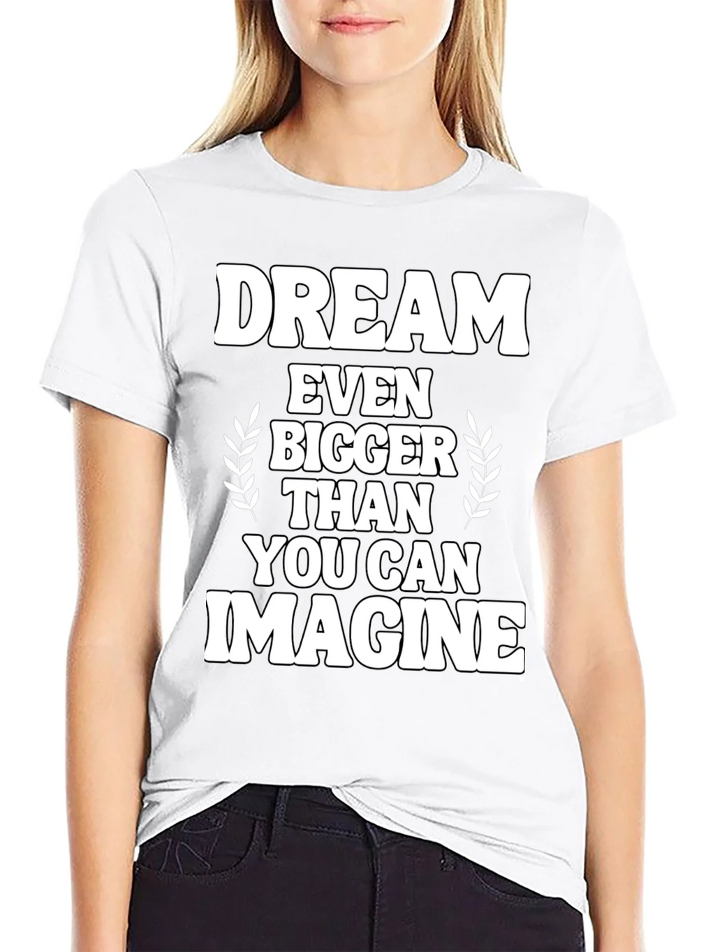 Dream Bigger Graphic Tee - Inspirational Black T-Shirt product image 8