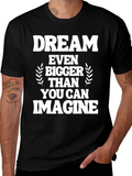 Dream Bigger Graphic Tee - Inspirational Black T-Shirt product image 1