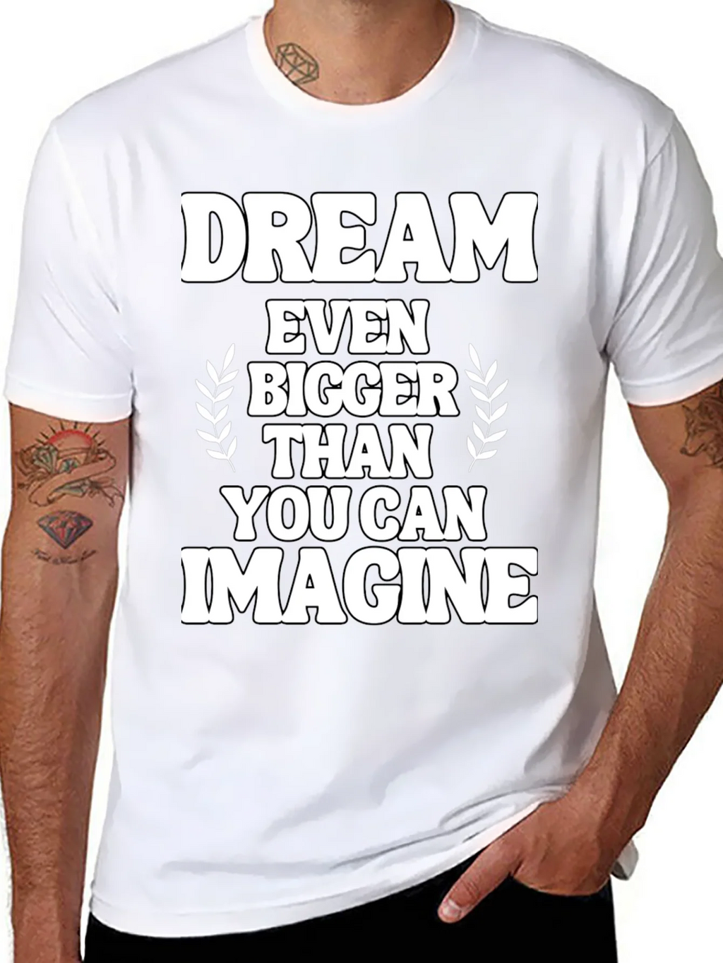 Dream Bigger Graphic Tee - Inspirational Black T-Shirt product image 7