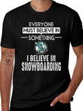 Snowboarding Believer Graphic Tee product image 1