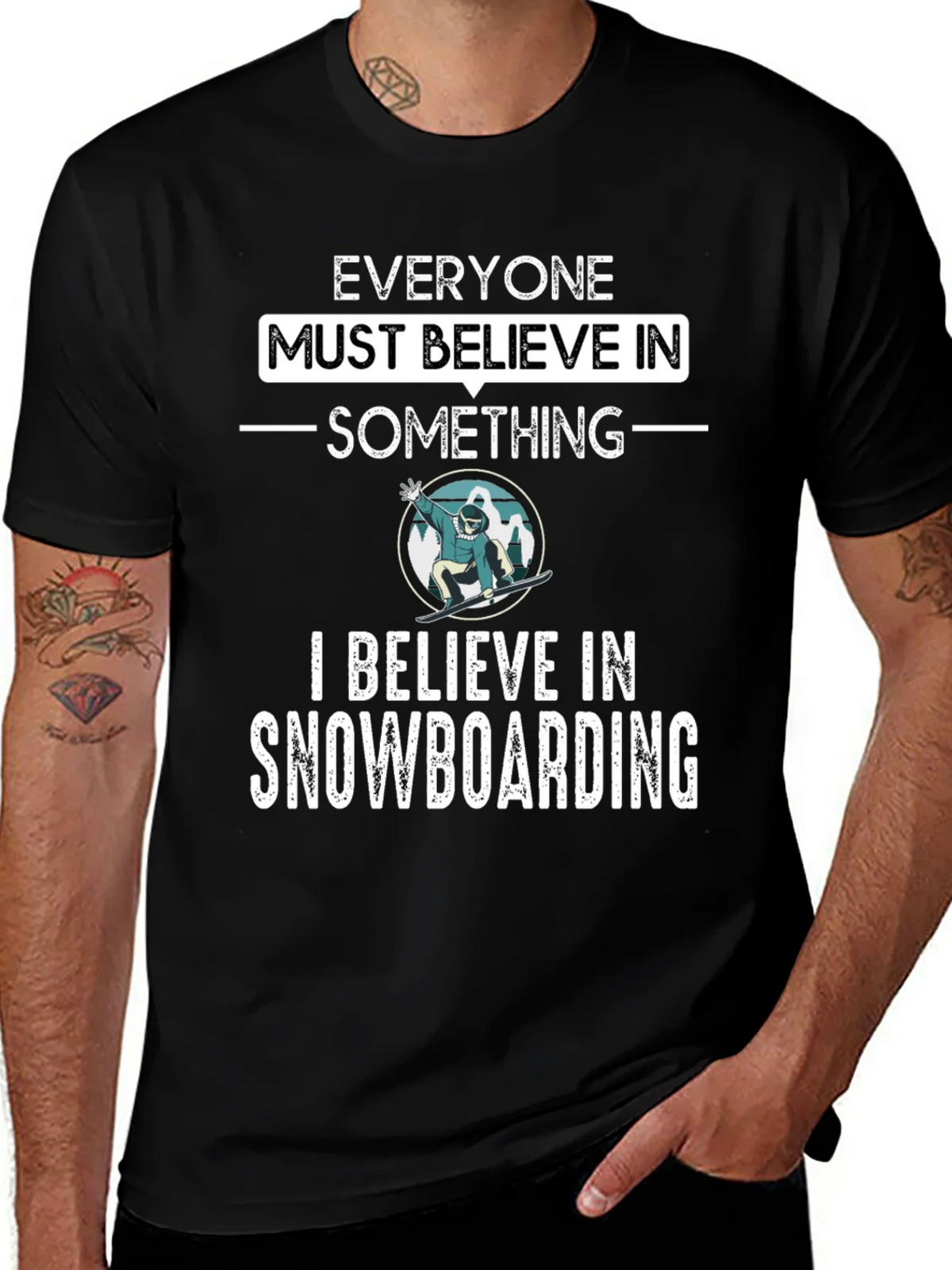 Snowboarding Believer Graphic Tee product image 1