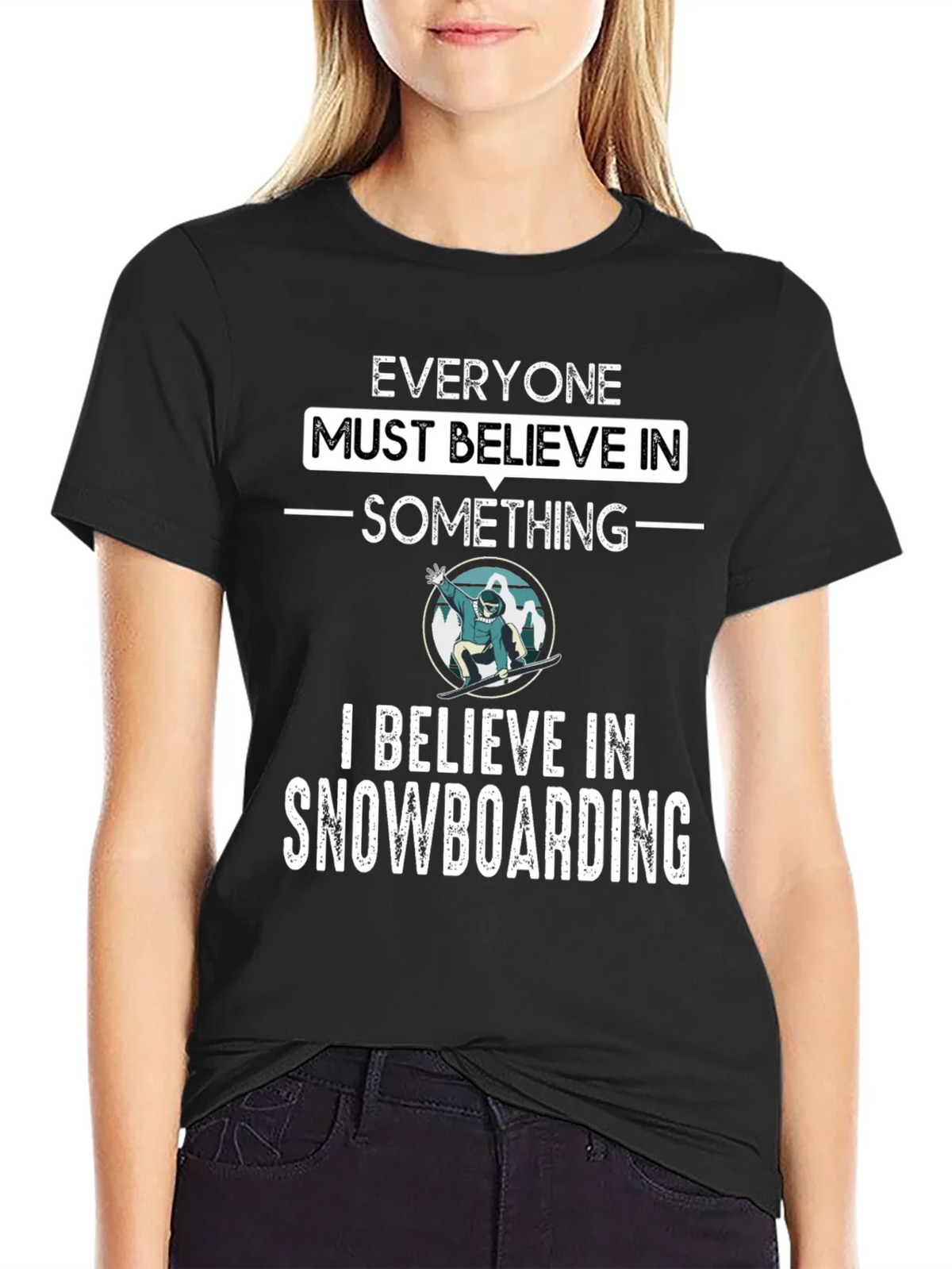 Snowboarding Believer Graphic Tee product image 2